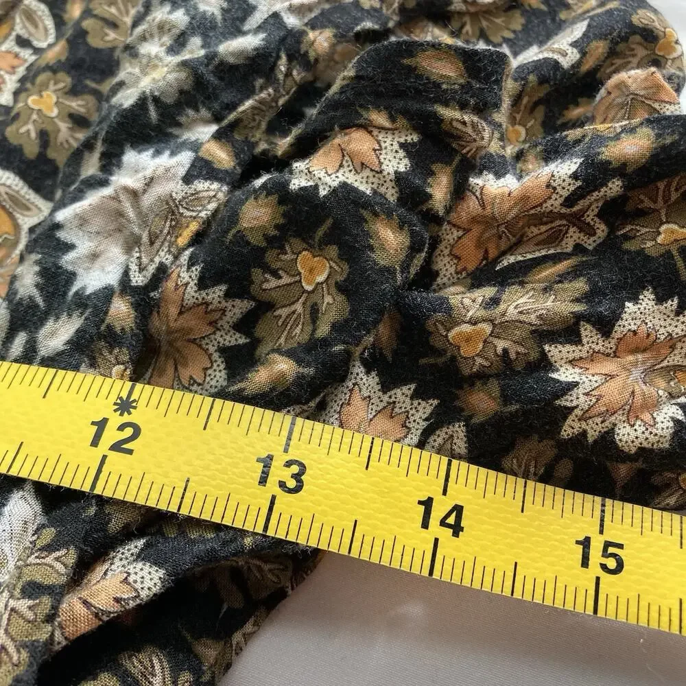 Vintage Esprit‎ Girls Y2K Black Floral Dress Est. Size 6 Whimsigoth Cottagecore